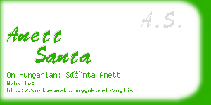 anett santa business card